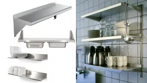 Commercial kitchen Wall Shelving