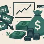 Debt consolidation loan concepts with growth chart, representing affiliate market trends
