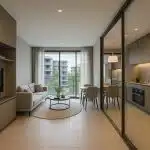 Modern condo show flat interior showcasing layout and amenities for prospective homebuyers