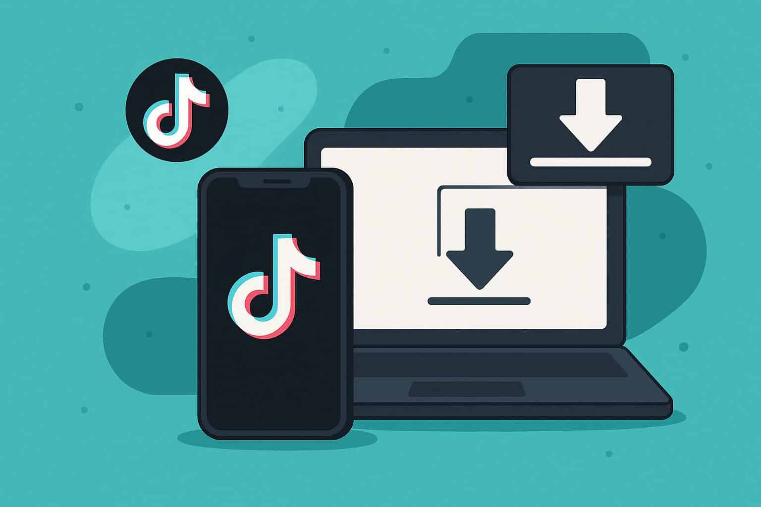 Downloading TikTok videos using SaveTT online tool for easy TikTok video saves and sharing