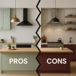 Modern kitchen with custom cabinetry, unique layout, and personalized design elements