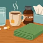 A selection of natural remedies, healthy foods, and medicine for speeding up sickness recovery