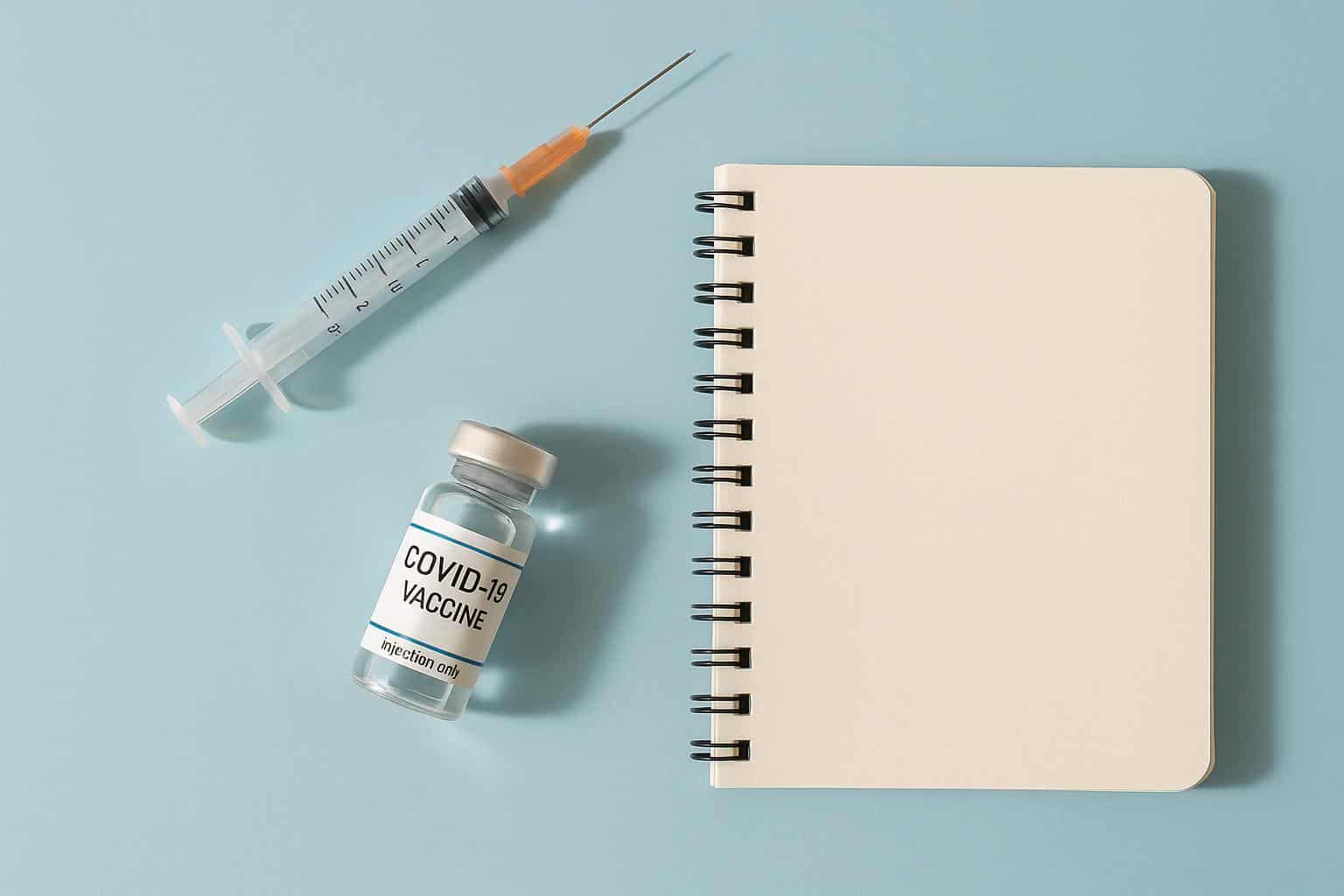 Vaccine discussion concept with medical vials and syringes representing public health debate