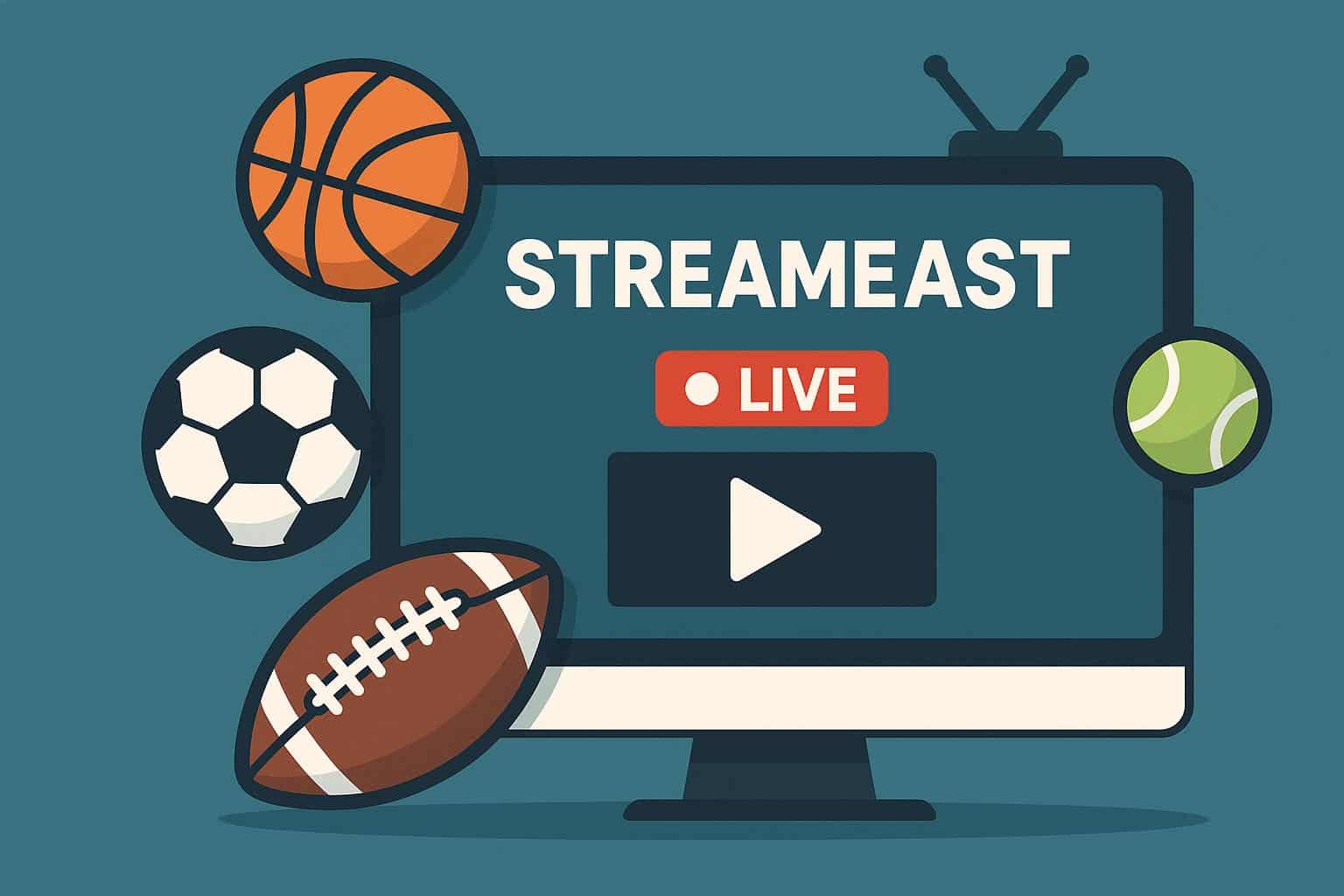 Live sports streaming dashboard featuring multiple games on Streameast platform interface