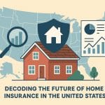 Modern smart home technology with insurance icons representing the future of home coverage in the US
