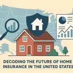 Modern smart home technology with insurance icons representing the future of home coverage in the US