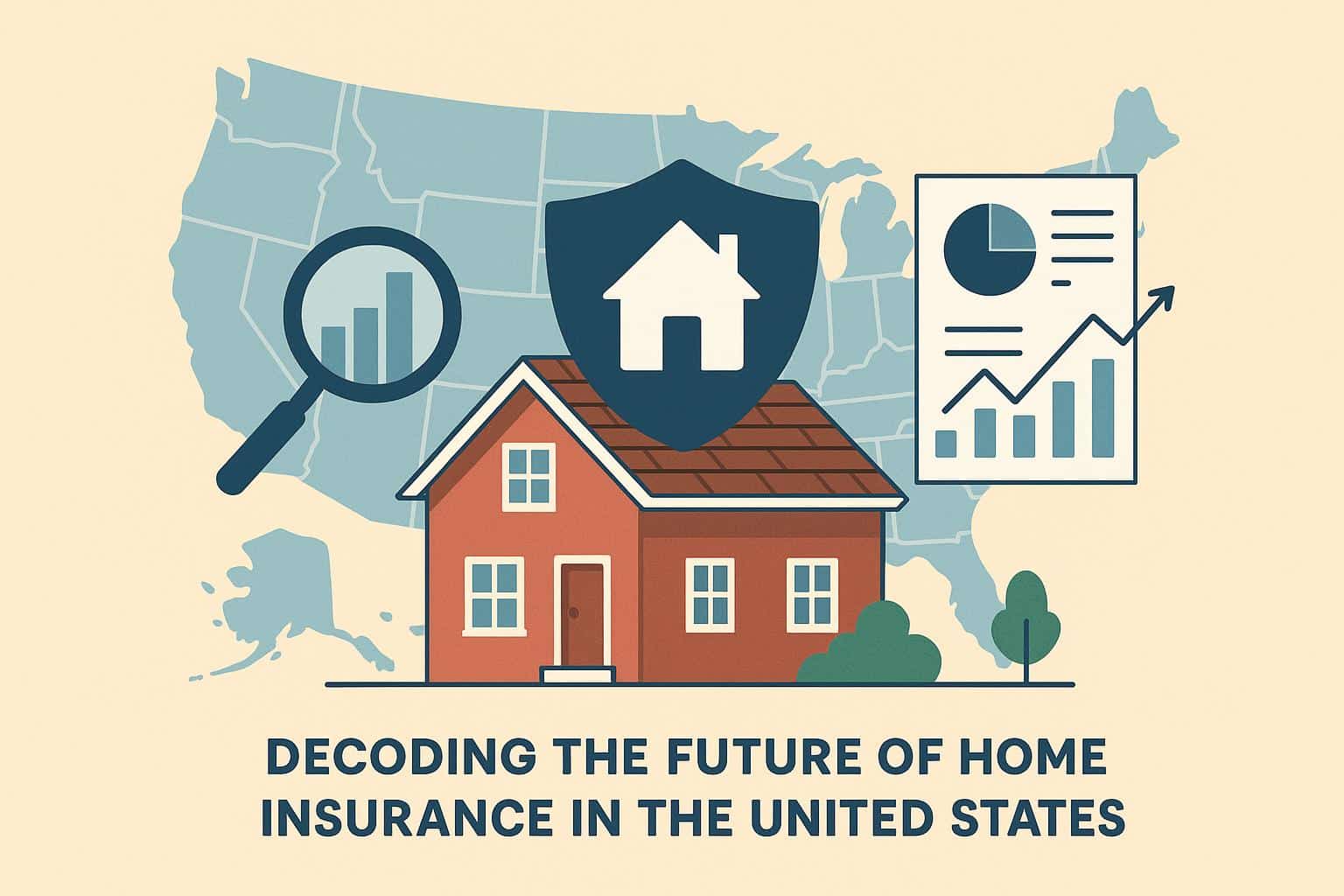 Modern smart home technology with insurance icons representing the future of home coverage in the US