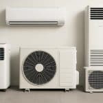 Modern air conditioning systems installed in a contemporary Perth home living room