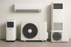 Modern air conditioning systems installed in a contemporary Perth home living room