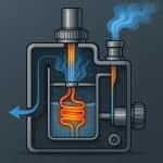 Modern vaporiser device illustrating operational components and advanced vaporiser technology features.