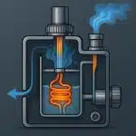 Modern vaporiser device illustrating operational components and advanced vaporiser technology features.