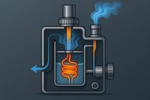 Modern vaporiser device illustrating operational components and advanced vaporiser technology features.