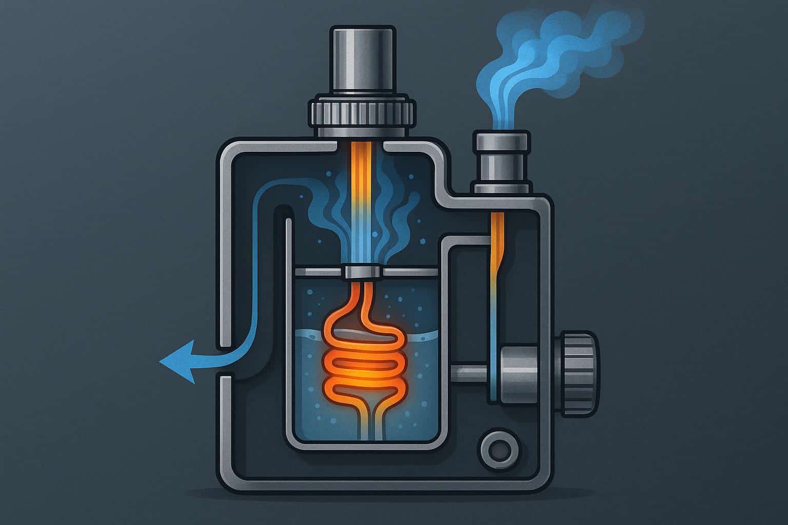 Modern vaporiser device illustrating operational components and advanced vaporiser technology features.
