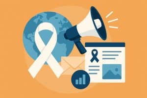 Infographic illustrating effective awareness campaign strategies and measurable impact results