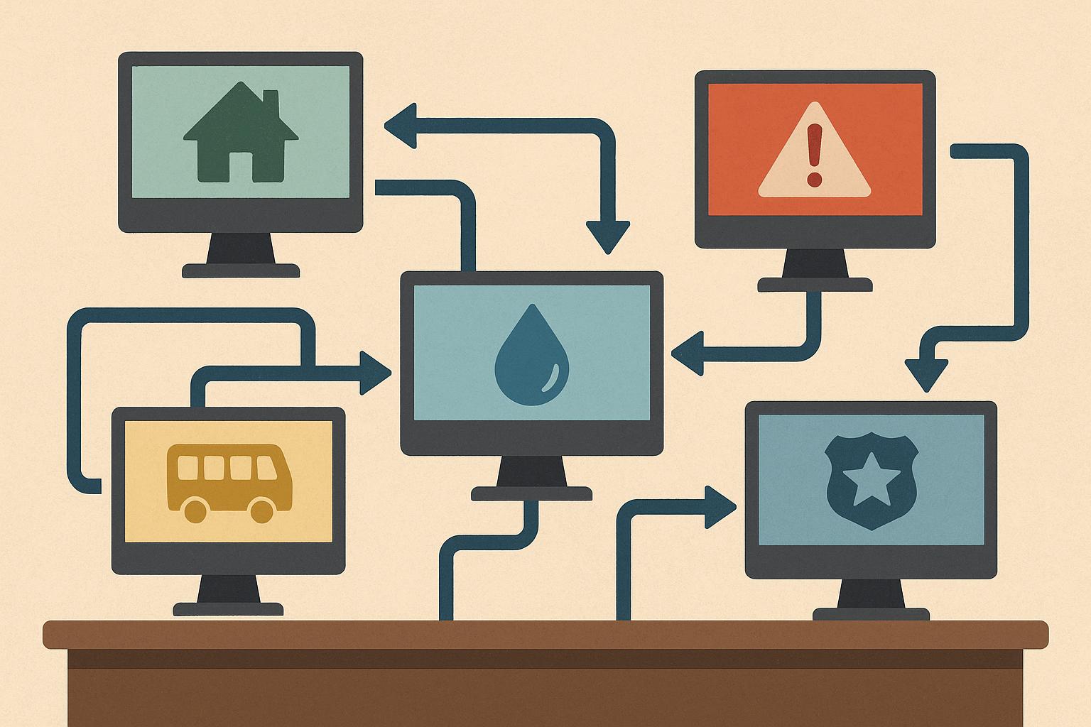 Fragmented municipal infrastructure causing inefficiency and increased administrative workload