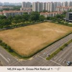 Aerial view of Lucerne Grand Site highlighting vast area and high-density property development