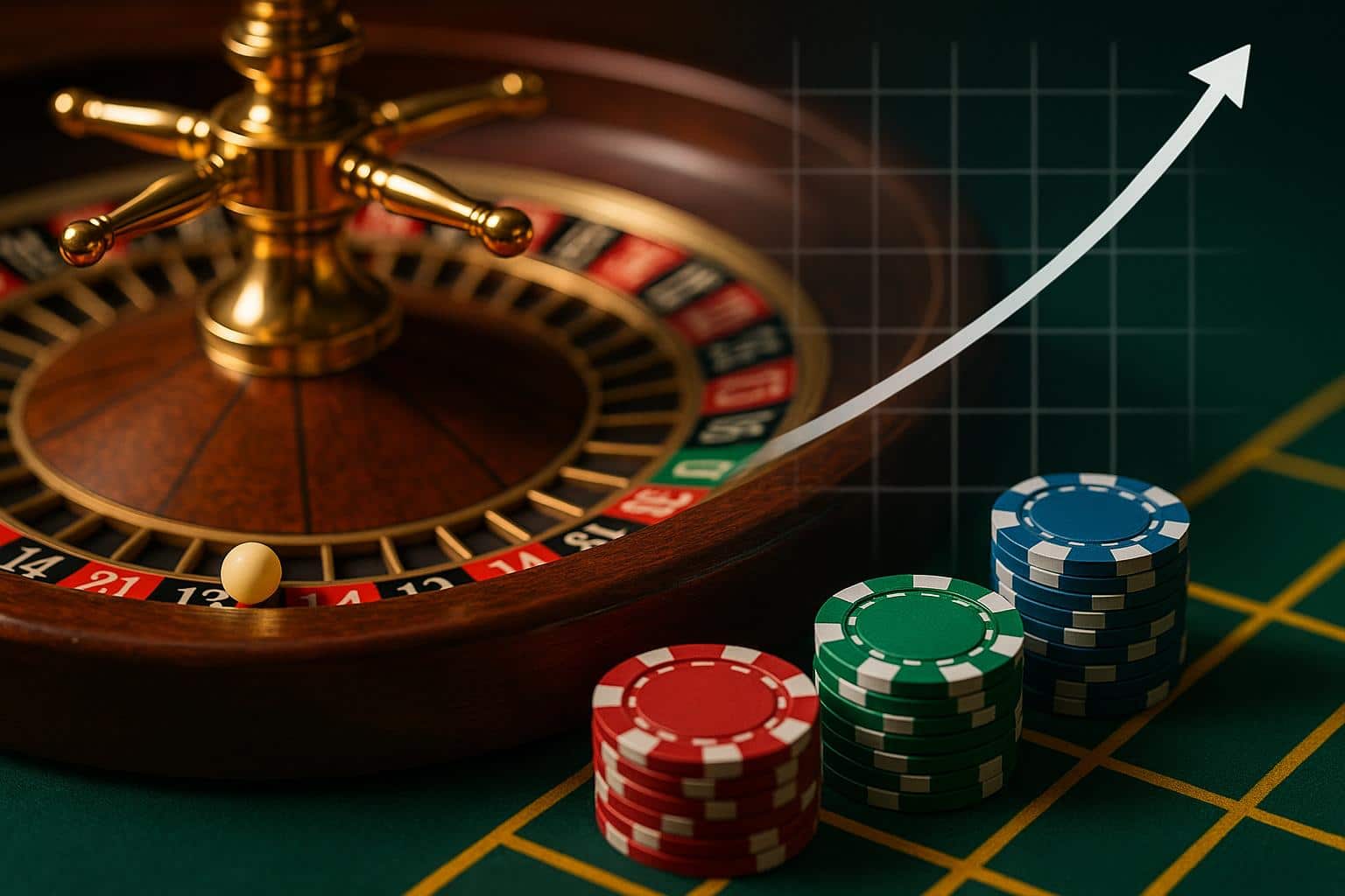 Roulette wheel and betting chips illustrating table awareness impact on decision-making