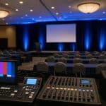 Advanced AV setup enhancing a professional corporate event in a San Diego conference venue