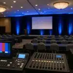 Advanced AV setup enhancing a professional corporate event in a San Diego conference venue