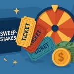 Sweepstakes provider logos and icons representing US online sweepstakes options and selection