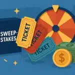 Sweepstakes provider logos and icons representing US online sweepstakes options and selection