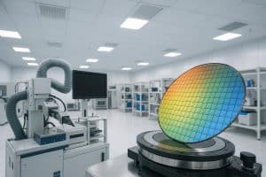 FFU-equipped cleanroom with advanced filtration for precision electronics and semiconductor assembly
