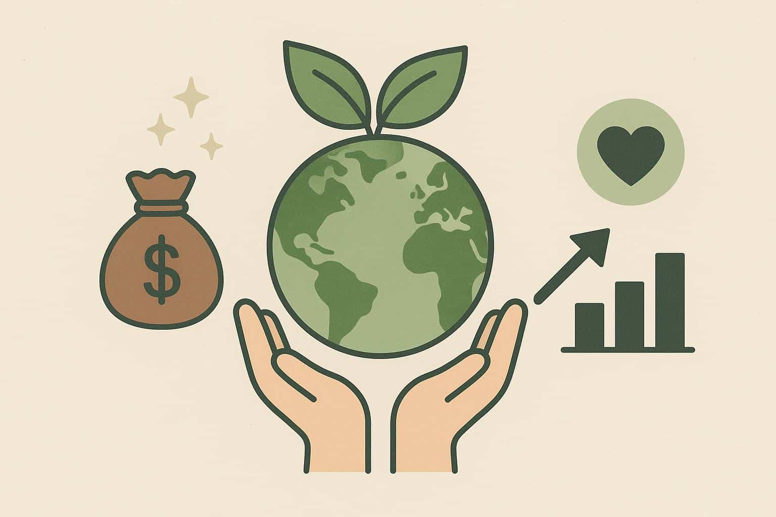 Corporate ethics and community support symbolizing social responsibility in business practices