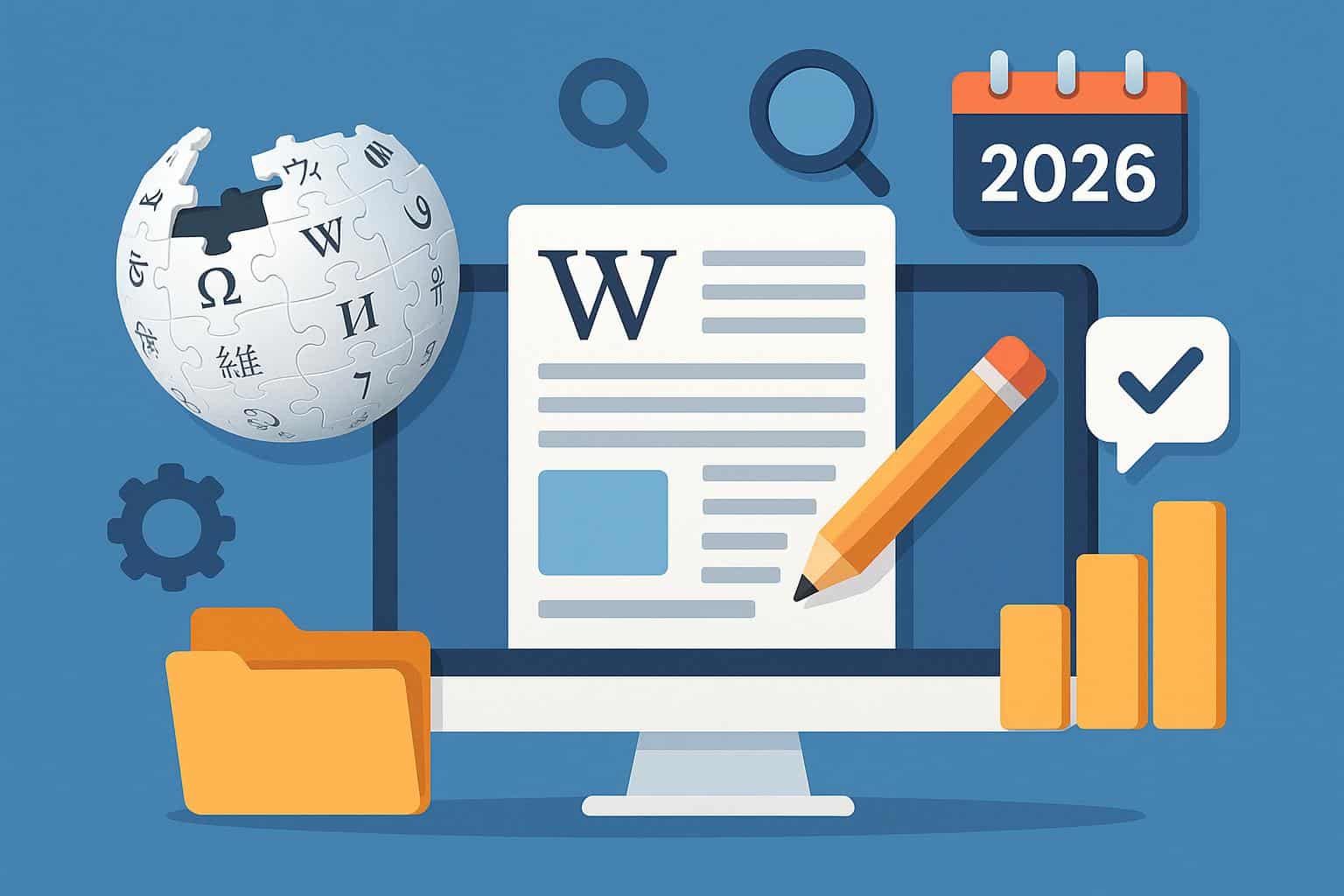 Wikipedia page creation services for brands and companies, professional digital branding concept