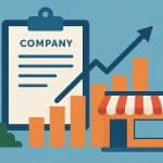Stack of business documents and financial charts representing small business growth trends