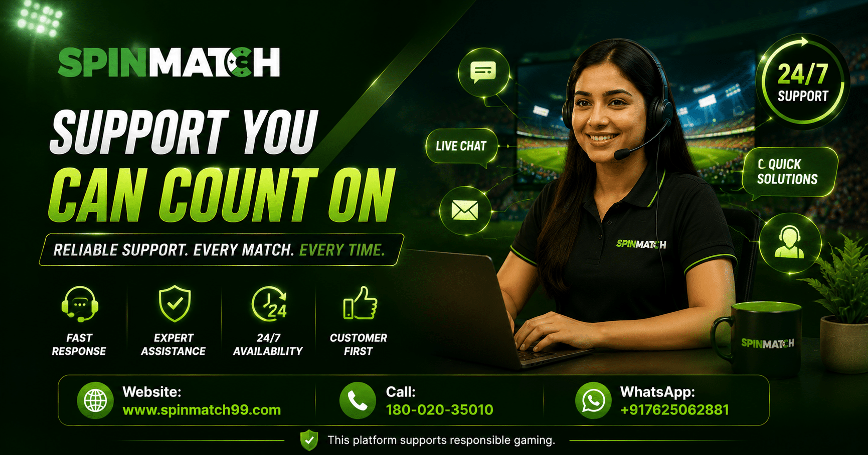 Image 1 of Meta title:- What Makes Spinmatch Support Reliable in Peak Hours!