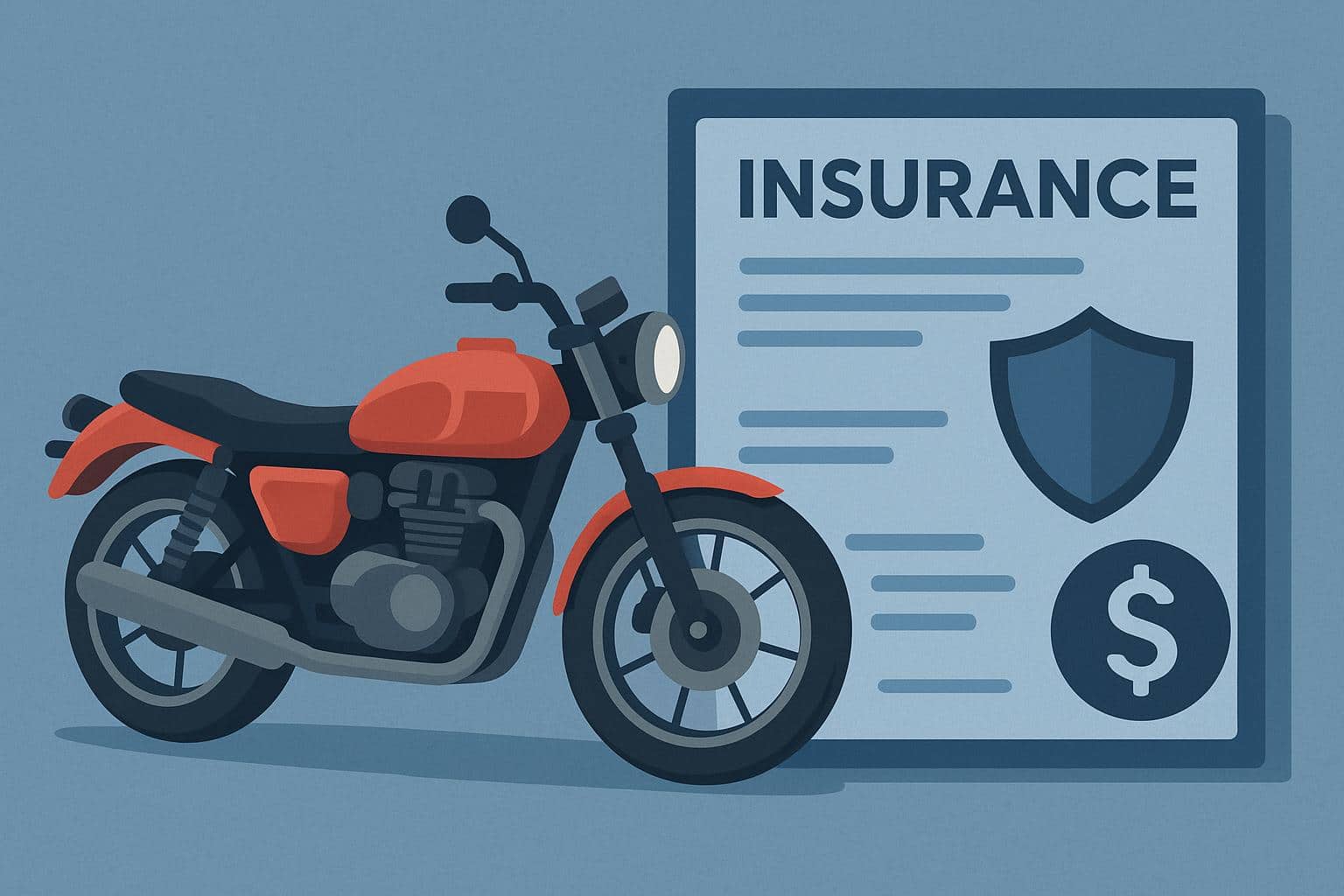 Motorcycle with engine capacity details highlighted, illustrating factors affecting insurance premium