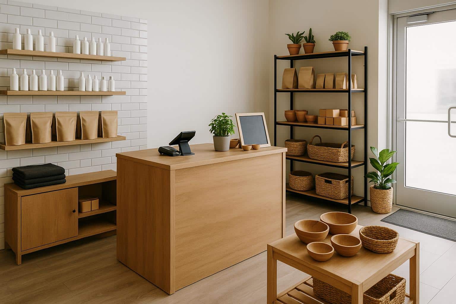 Modern retail store showcasing upgraded checkout counters and improved product displays