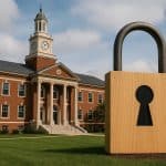 University campus buildings symbolizing academic trust and institutional credibility