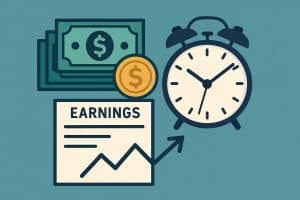 Payroll bonus affecting overtime calculation concept with highlighted paystub and calculator